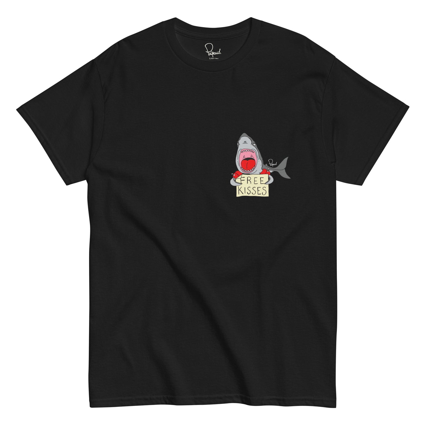 Shark Bobo Free Kisses Heart Print T Shirt