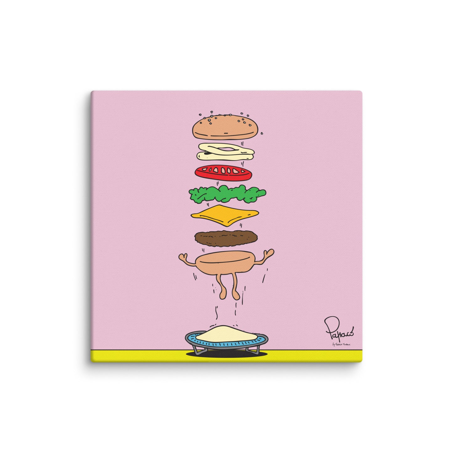 Digital print canvas Hamburger Bouncing