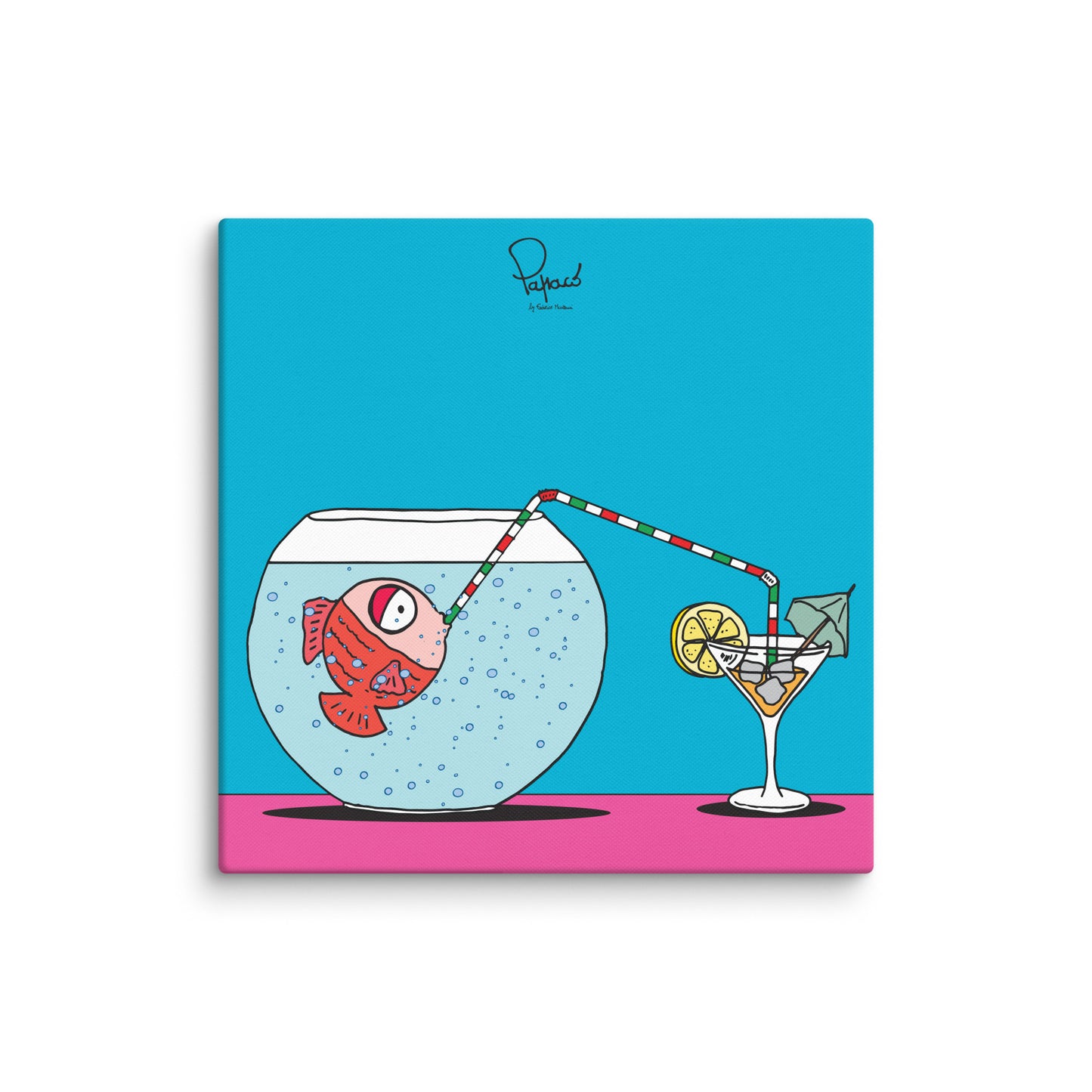 Digital Print Canvas The Pedro Fish Happy Hour