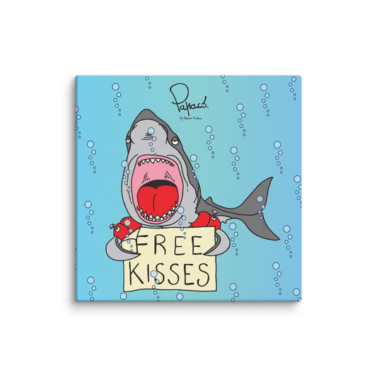 Canvas stampa digitale Shark Bobo Free Kisses