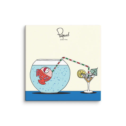 Canvas stampa digitale Il Pesce Pedro Happy Hour