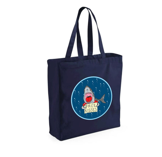 Tote Bag Shark Bobo Free Kisses