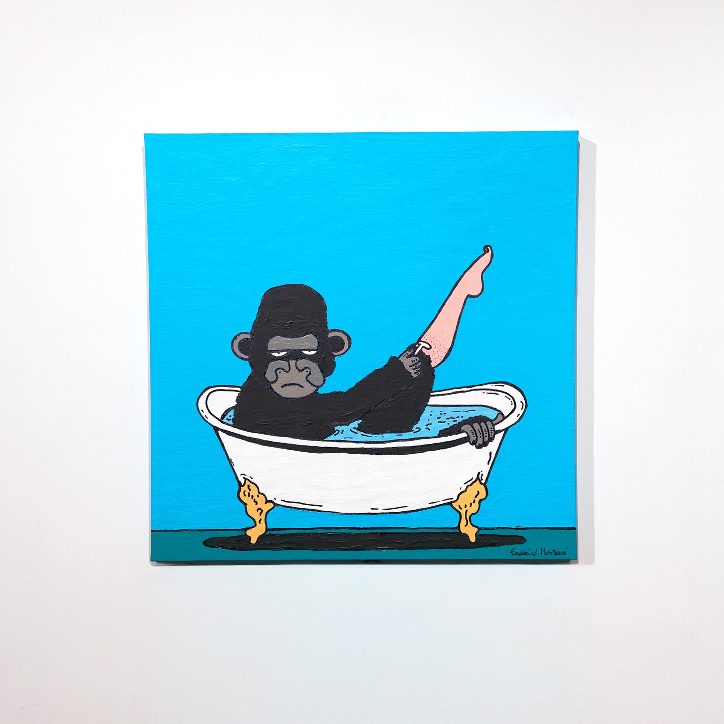 Hand-painted painting "Anita Gorilla"