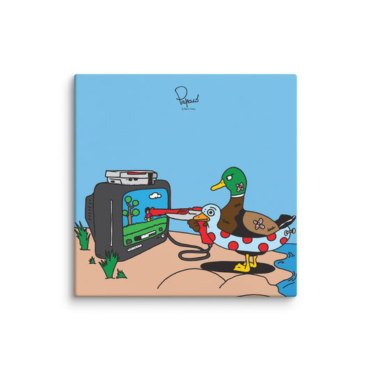 Digital print canvas Duck "Toni" in "Human Hunt Videogame"