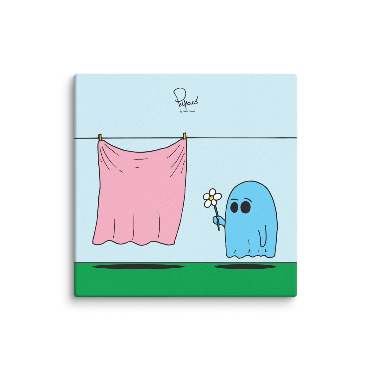 Canvas stampa digitale Il Fantasmino Whity in Love – Papaco by Federico Monzani