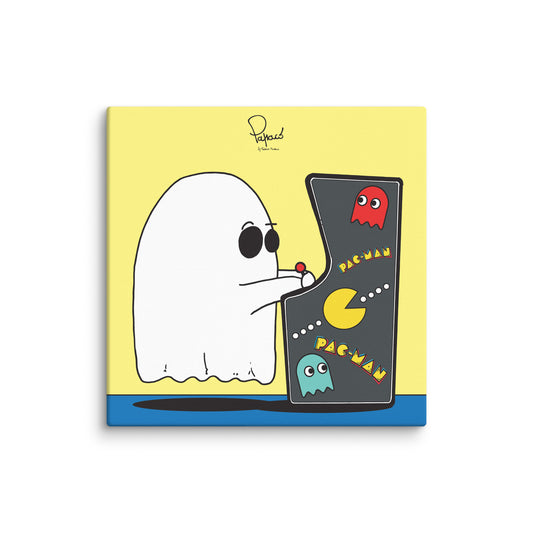 Canvas stampa digitale Il Fantasmino "Whity" e Pac-Man