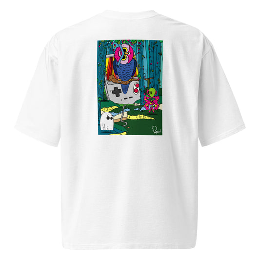 T Shirt La Foresta del Mega Gufo Gamer Back Painting