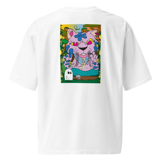 T Shirt Il Mondo del Gattone Magico Back Painting